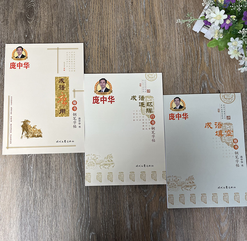 庞中华字帖成语应用填空连环阵图片