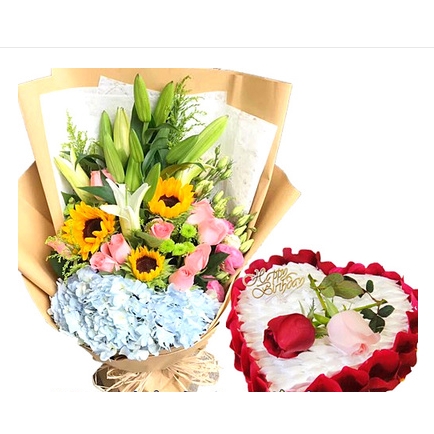 涞源县王安镇杨家庄白石山镇南屯镇蛋糕店鲜花店配送生日蛋糕玫瑰