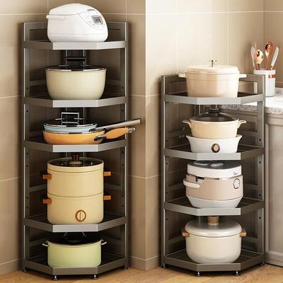 厨房置物架墙角锅具杂物收纳架