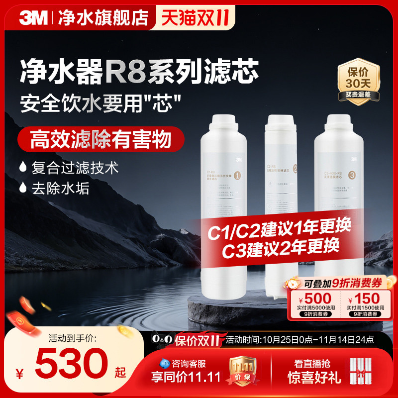 3M净水器滤芯纯水机R8适配滤芯