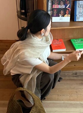 韩系圆滚滚春夏薄款马海毛针织方