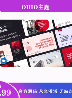 Ohio 汉化中文版|多功能产品组合及创意展示WordPress企业主题