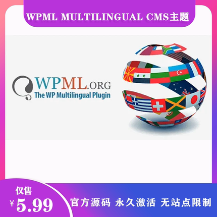 WPML Multilingual CMS 汉化中文合集多国语言网页自动翻译插件