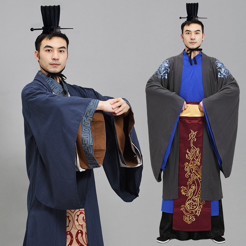 新款古代服装男汉朝大臣太子演出服影视剧目群演表演服男汉服古装