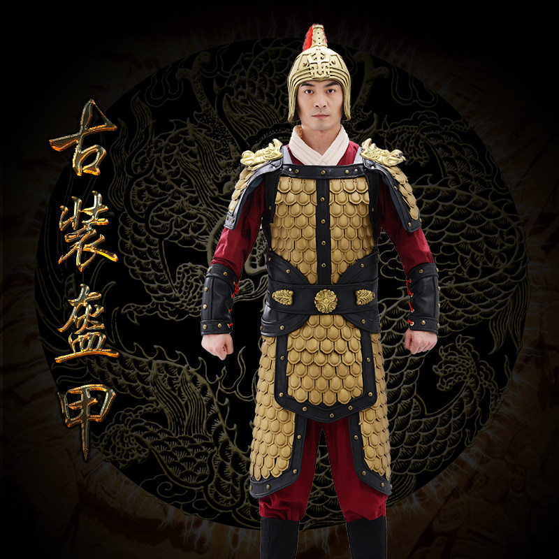 中国古代士兵铠甲明朝影视剧武将御林军盔甲男真人将军盔甲舞台装