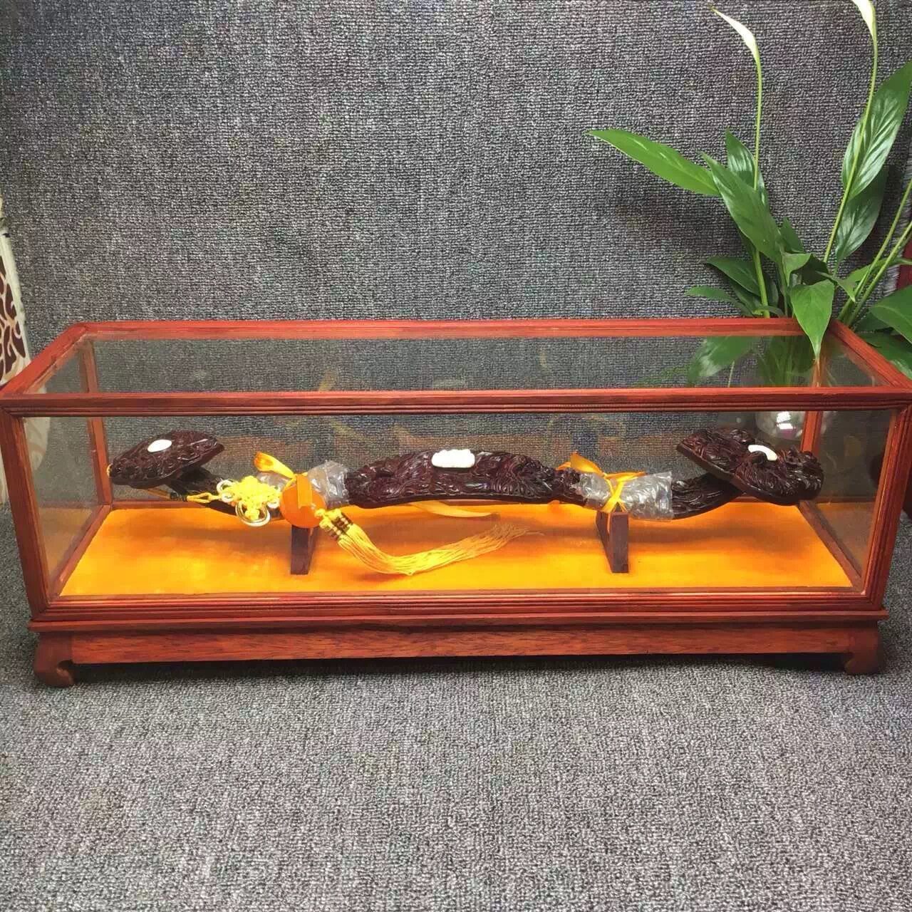 小叶紫檀如意九龙精品红木木雕摆件家居风水装饰吉祥如意工艺品