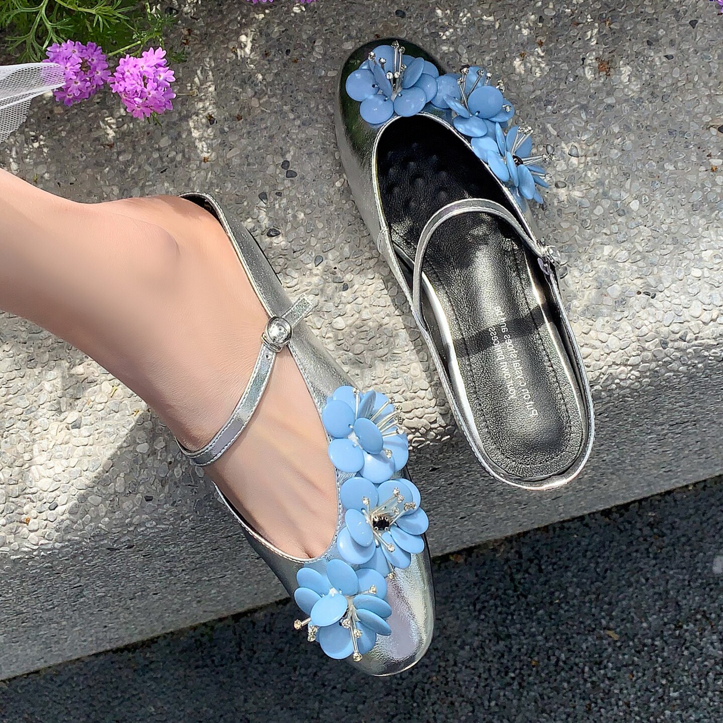 秀气圆头舒适中跟百搭半拖鞋女鞋