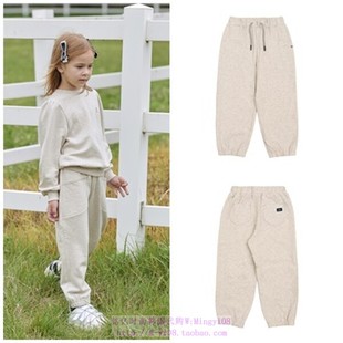 110 童装 130 2023秋春儿童中大童浅米休闲运动长裤 been韩国代购