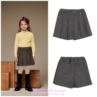 110 童装 145 2023秋春儿童中大童灰色百搭短裙裙裤 been韩国代购