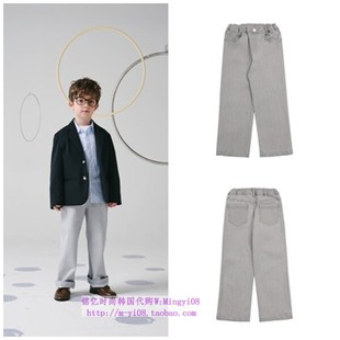 110 童装 165 2024春秋儿童中大童灰色水洗牛仔长裤 been韩国代购