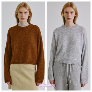 韩国STEP 2024秋冬小羊驼毛混纺针织毛衣休闲上衣 AROUND直邮代购