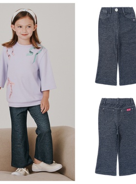 been韩国直邮代购2025秋春儿童海军蓝休闲宽松灯笼裤童装100-165