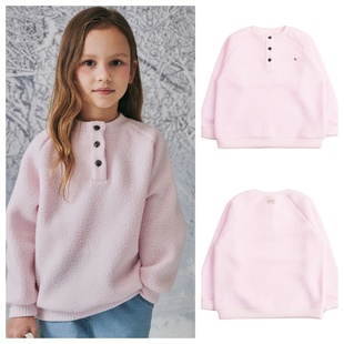 100 T恤童装 165 2025秋冬儿童粉色圆领套头长袖 been韩国直邮代购