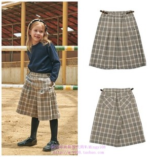 110 裙童装 155 2023秋春儿童中大童米格子休闲五分裤 been韩国代购