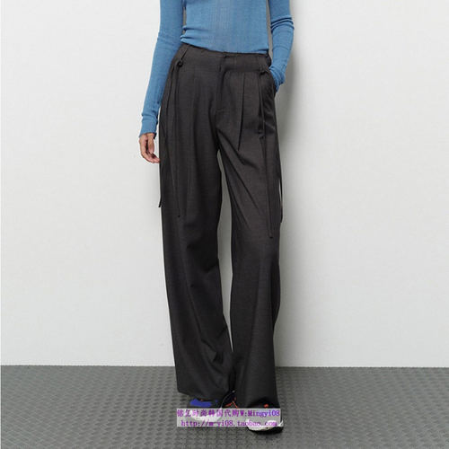 韩国diagonal直邮代购2025春秋休闲舒适宽松简约百搭西装纯色长裤