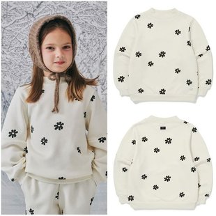 100 T恤童装 165 2025秋冬儿童象牙白加绒套头长袖 been韩国直邮代购