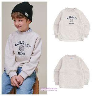 100 T恤童装 165 2024秋春儿童米色套头休闲长袖 been韩国直邮代购