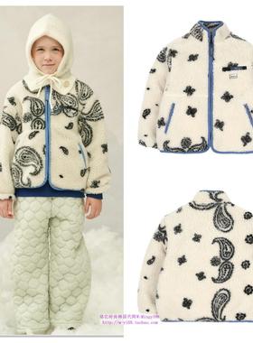 been韩国代购2024秋冬儿童象牙白拉链休闲长袖外套童装100-165
