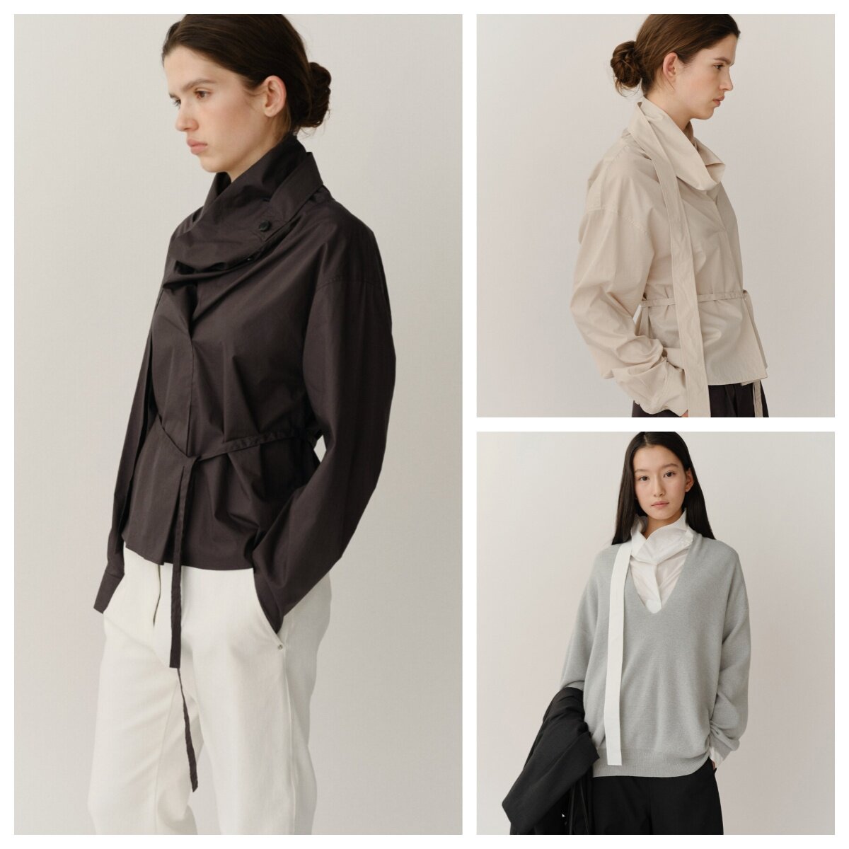 韩国KINDERSALMON直邮代购2025春秋女装宽松时尚百搭休闲长袖衬衫