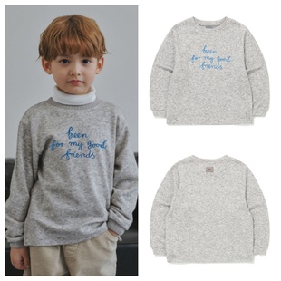 100 T恤童装 165 2025秋春儿童混灰柔软套头长袖 been韩国直邮代购