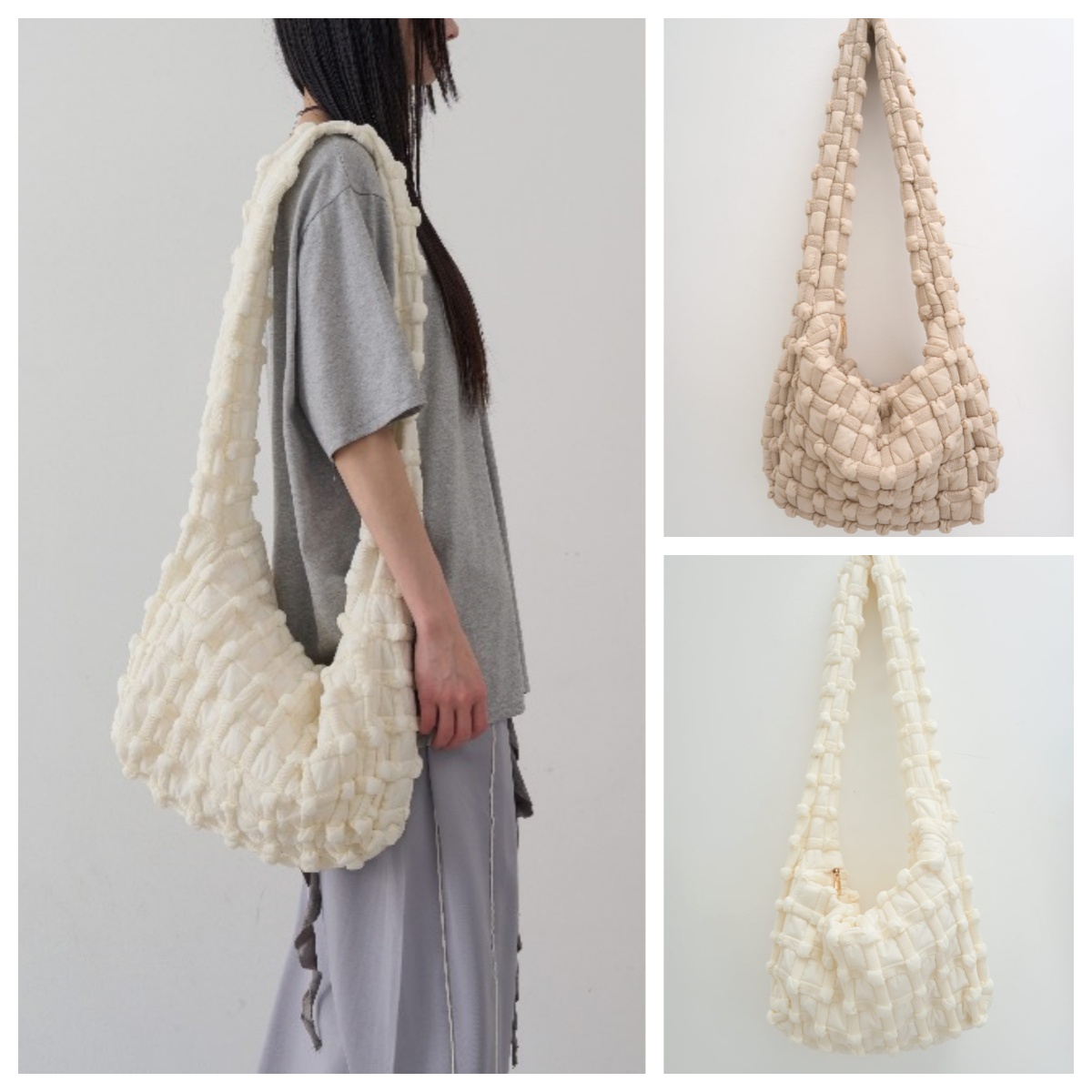 韩国lowear直邮代购2025女包时尚百搭休闲蓬松泡泡可爱单肩包包