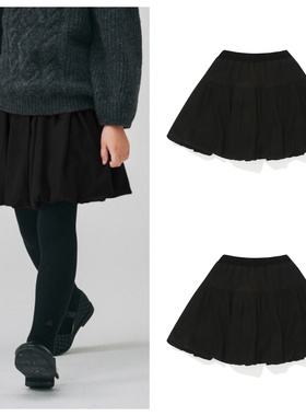 been韩国代购2025秋春女童黑色半身裙百搭儿童裙子童装100-165