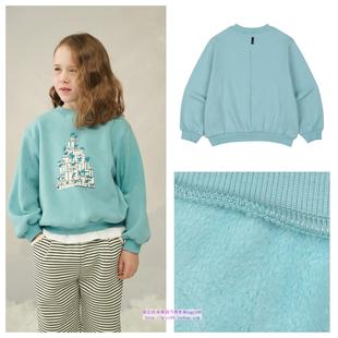 100 T恤童装 165 2024秋冬儿童薄荷加绒休闲长袖 been韩国直邮代购