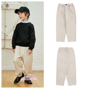 100 童装 165 2024秋春儿童中大童浅米休闲长裤 been韩国直邮代购