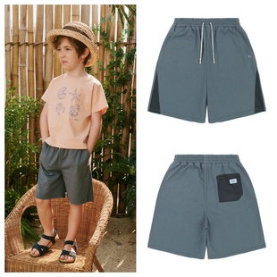 100 童装 165 2025夏儿童炭灰百搭休闲宽松短裤 been韩国直邮代购