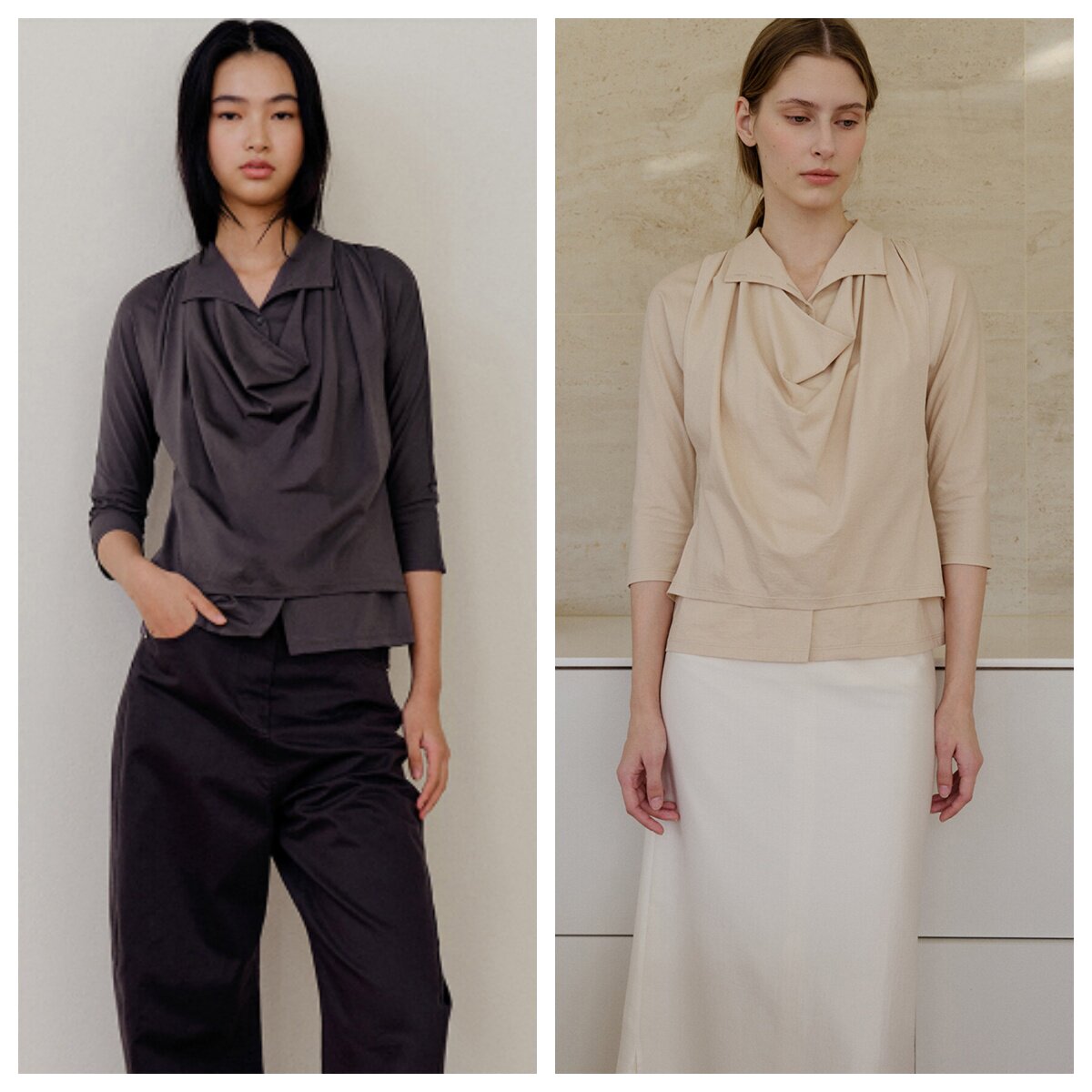 韩国KINDERSALMON直邮代购2025夏女装宽松时尚气质休闲衬衫上衣