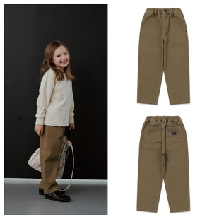 100 童装 165 2025秋春男女儿童米色休闲宽松长裤 been韩国直邮代购