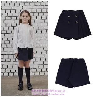 100 裙短裤 110 2023春秋儿童中大童海军蓝休闲百搭裤 been韩国代购