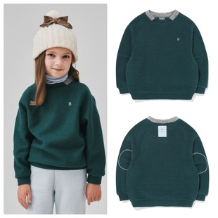 100 T恤童装 165 2025秋冬儿童绿色圆领套头长袖 been韩国直邮代购