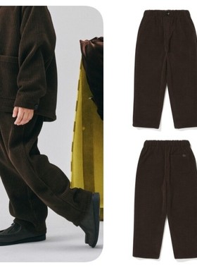 been韩国直邮代购2025秋冬男女儿童棕色灯芯绒长裤童装100-165