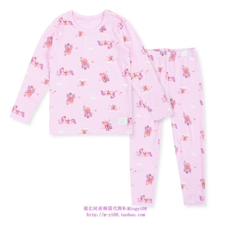 organic mom有机妈妈韩国代购2024春秋儿童精灵家居套装110-150