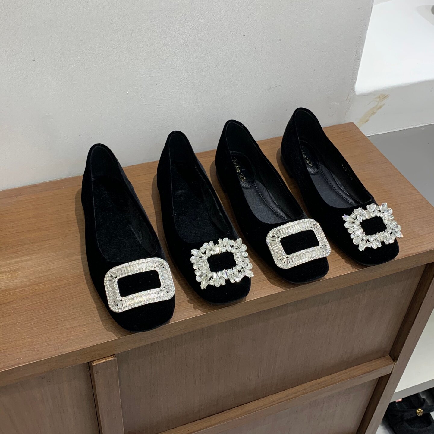 法式小香风黑色系水钻加绒平底玛丽珍鞋女秋冬毛毛鞋豆豆鞋瓢单鞋,女鞋,浅口单鞋,淘宝优惠券,粉丝福利购,淘宝优惠卷