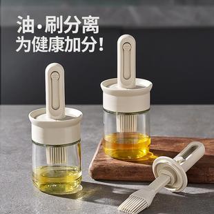 油壶家用便捷油刷瓶品级耐高温玻璃油瓶厨食房烙烘焙烧烤刷子