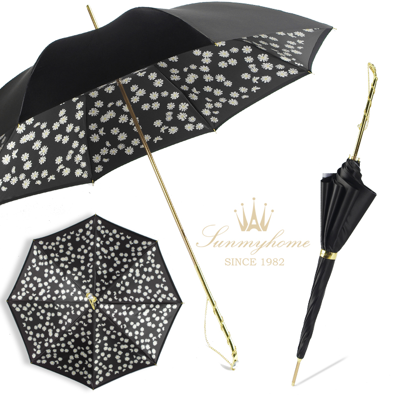 SUNMYHOME®欧美小雏菊碎花晴雨伞双层太阳伞防晒遮阳女轻奢长柄伞