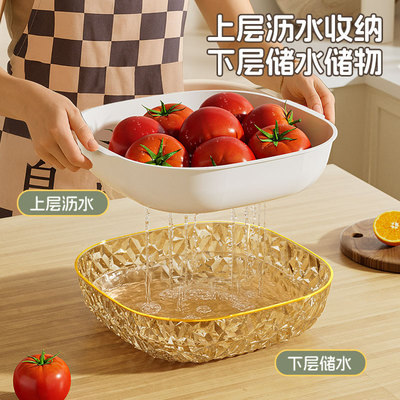 2025新款水果盘创意可爱沥水篮