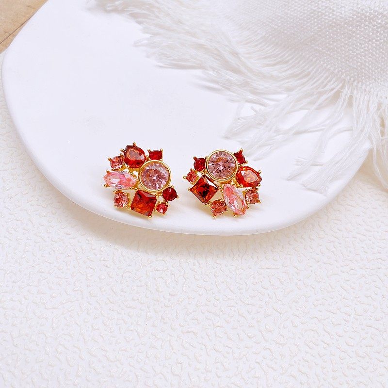 高级感红宝石超闪复古小众轻奢时尚甜酷耳钉耳饰女,饰品/流行首饰/时尚饰品新,耳钉,淘宝优惠券,粉丝福利购,淘宝优惠卷