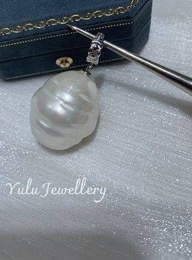 母贝珍珠巨无霸纯银吊坠