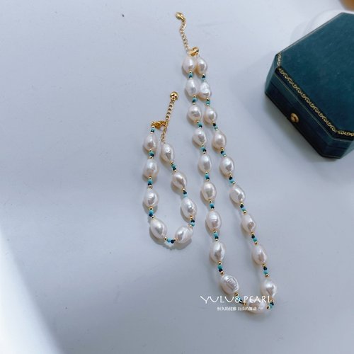 天然淡水无核小巴洛克项链手链