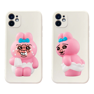 可爱恶搞opanchu粉色悲伤内裤兔适用苹果16promax手机壳iphone15透明全包14软13液态硅胶12华为oppo小米vivo