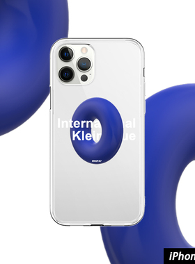 原创克莱因蓝色适用苹果14promax手机壳iphone13/12全包78plus软