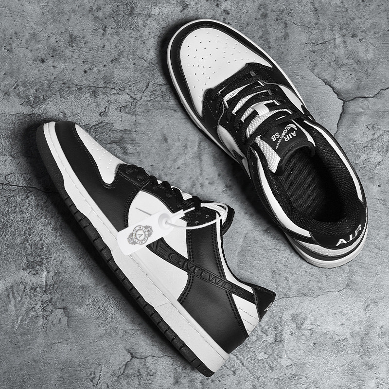 摩擦有声音正品aj男鞋官网旗舰店官春季莆田低帮aj1黑白熊猫板鞋