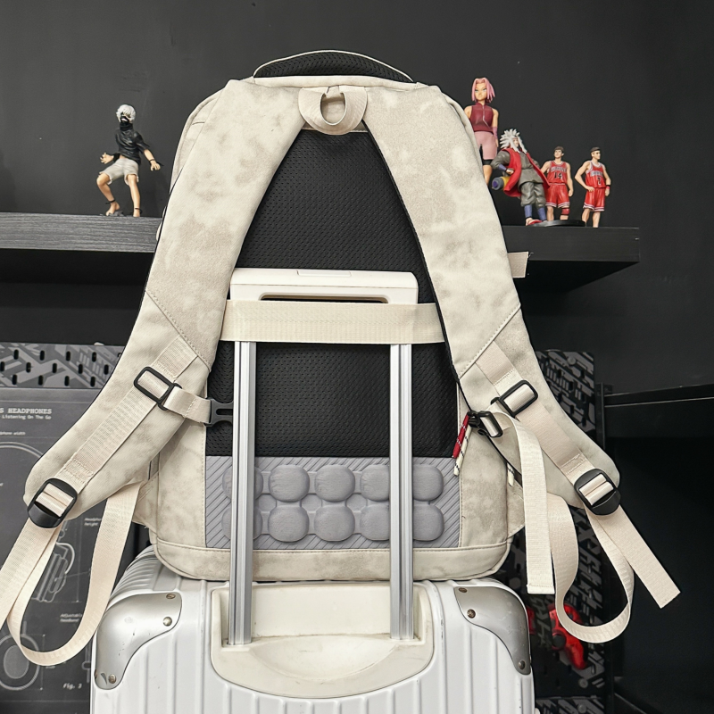 大容量减负双肩包男可套拉杆大学生旅行通勤背包扎染书包女电脑包