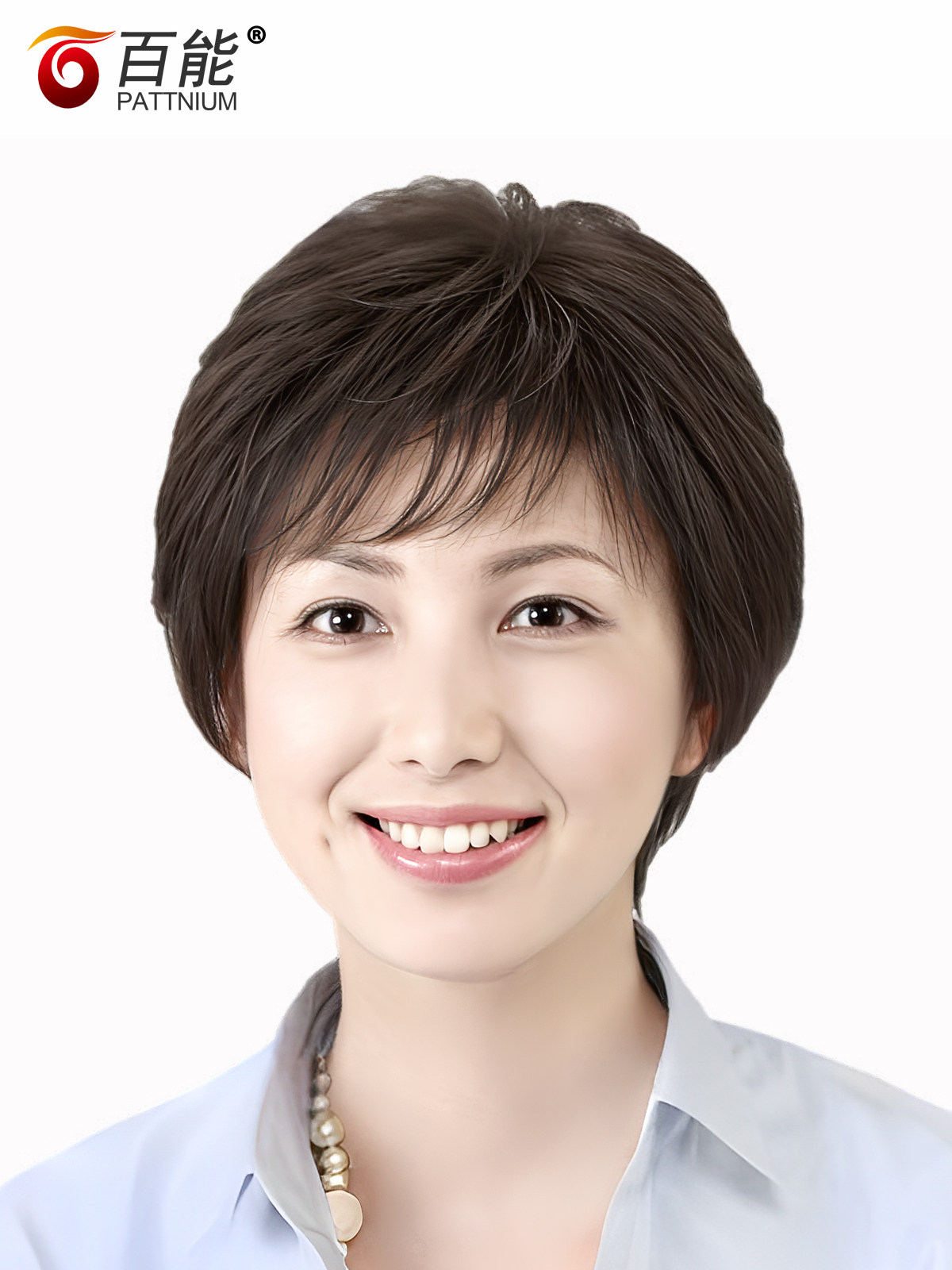 采购产品中老年妇女假发，真发，母亲假发，全手工编织的现实妇女