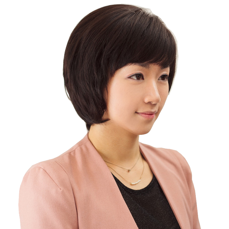 短发波波头真发女士假发套bobo