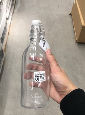 宜家考肯密封玻璃瓶子0.5升泡酒瓶酿酒用密封酒坛500毫升微瑕疵