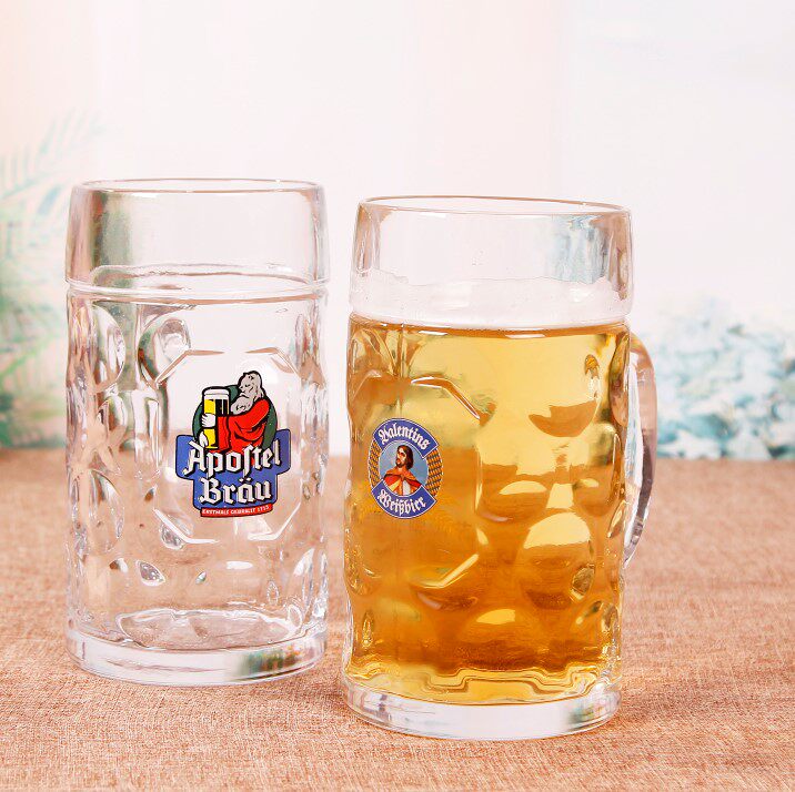 天天包邮大容量1l升手柄啤酒杯